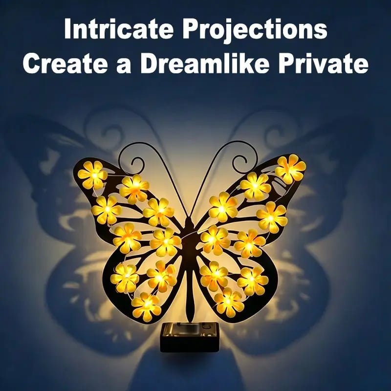 🔥Last Day 49% OFF!🦋Outdoor Metal Butterfly Wall Art Decorative Solar Light